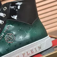 Cheap Philipp Plein PP High Tops Shoes For Men #1387891 Replica Wholesale [$92.00 USD] [ITEM#1387891] on Replica Philipp Plein PP High Tops Shoes