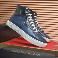 Cheap Philipp Plein PP High Tops Shoes For Men #1387892 Replica Wholesale [$92.00 USD] [ITEM#1387892] on Replica Philipp Plein PP High Tops Shoes
