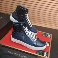 Cheap Philipp Plein PP High Tops Shoes For Men #1387892 Replica Wholesale [$92.00 USD] [ITEM#1387892] on Replica Philipp Plein PP High Tops Shoes