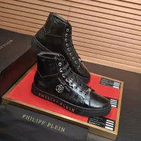 Cheap Philipp Plein PP High Tops Shoes For Men #1387894 Replica Wholesale [$92.00 USD] [ITEM#1387894] on Replica Philipp Plein PP High Tops Shoes