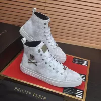 Cheap Philipp Plein PP High Tops Shoes For Men #1387896 Replica Wholesale [$92.00 USD] [ITEM#1387896] on Replica Philipp Plein PP High Tops Shoes