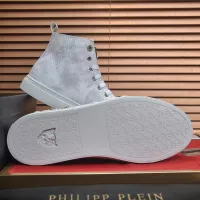 Cheap Philipp Plein PP High Tops Shoes For Men #1387896 Replica Wholesale [$92.00 USD] [ITEM#1387896] on Replica Philipp Plein PP High Tops Shoes