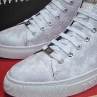 Cheap Philipp Plein PP High Tops Shoes For Men #1387896 Replica Wholesale [$92.00 USD] [ITEM#1387896] on Replica Philipp Plein PP High Tops Shoes