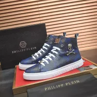 Cheap Philipp Plein PP High Tops Shoes For Men #1387897 Replica Wholesale [$92.00 USD] [ITEM#1387897] on Replica Philipp Plein PP High Tops Shoes