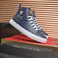 Cheap Philipp Plein PP High Tops Shoes For Men #1387897 Replica Wholesale [$92.00 USD] [ITEM#1387897] on Replica Philipp Plein PP High Tops Shoes
