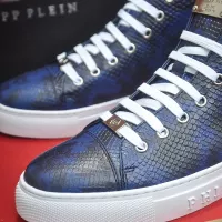 Cheap Philipp Plein PP High Tops Shoes For Men #1387897 Replica Wholesale [$92.00 USD] [ITEM#1387897] on Replica Philipp Plein PP High Tops Shoes
