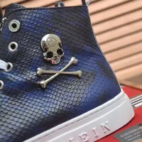 Cheap Philipp Plein PP High Tops Shoes For Men #1387897 Replica Wholesale [$92.00 USD] [ITEM#1387897] on Replica Philipp Plein PP High Tops Shoes