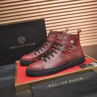 Cheap Philipp Plein PP High Tops Shoes For Men #1387899 Replica Wholesale [$92.00 USD] [ITEM#1387899] on Replica Philipp Plein PP High Tops Shoes