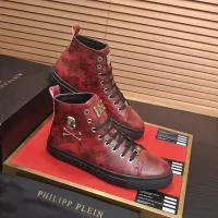 Cheap Philipp Plein PP High Tops Shoes For Men #1387899 Replica Wholesale [$92.00 USD] [ITEM#1387899] on Replica Philipp Plein PP High Tops Shoes