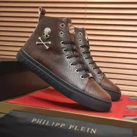 Cheap Philipp Plein PP High Tops Shoes For Men #1387900 Replica Wholesale [$92.00 USD] [ITEM#1387900] on Replica Philipp Plein PP High Tops Shoes