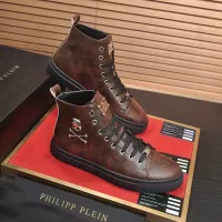 Cheap Philipp Plein PP High Tops Shoes For Men #1387900 Replica Wholesale [$92.00 USD] [ITEM#1387900] on Replica Philipp Plein PP High Tops Shoes