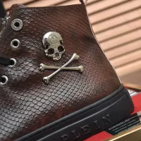 Cheap Philipp Plein PP High Tops Shoes For Men #1387900 Replica Wholesale [$92.00 USD] [ITEM#1387900] on Replica Philipp Plein PP High Tops Shoes