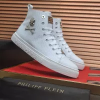 Cheap Philipp Plein PP High Tops Shoes For Men #1387901 Replica Wholesale [$92.00 USD] [ITEM#1387901] on Replica Philipp Plein PP High Tops Shoes