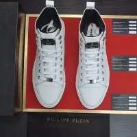 Cheap Philipp Plein PP High Tops Shoes For Men #1387901 Replica Wholesale [$92.00 USD] [ITEM#1387901] on Replica Philipp Plein PP High Tops Shoes