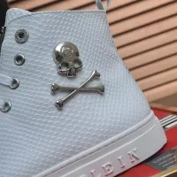 Cheap Philipp Plein PP High Tops Shoes For Men #1387901 Replica Wholesale [$92.00 USD] [ITEM#1387901] on Replica Philipp Plein PP High Tops Shoes