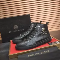 Cheap Philipp Plein PP High Tops Shoes For Men #1387903 Replica Wholesale [$92.00 USD] [ITEM#1387903] on Replica Philipp Plein PP High Tops Shoes