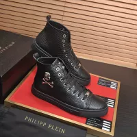 Cheap Philipp Plein PP High Tops Shoes For Men #1387903 Replica Wholesale [$92.00 USD] [ITEM#1387903] on Replica Philipp Plein PP High Tops Shoes