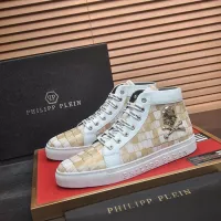 Cheap Philipp Plein PP High Tops Shoes For Men #1387907 Replica Wholesale [$92.00 USD] [ITEM#1387907] on Replica Philipp Plein PP High Tops Shoes
