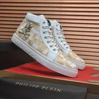 Cheap Philipp Plein PP High Tops Shoes For Men #1387907 Replica Wholesale [$92.00 USD] [ITEM#1387907] on Replica Philipp Plein PP High Tops Shoes