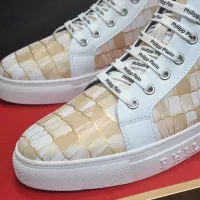 Cheap Philipp Plein PP High Tops Shoes For Men #1387907 Replica Wholesale [$92.00 USD] [ITEM#1387907] on Replica Philipp Plein PP High Tops Shoes