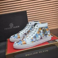 Cheap Philipp Plein PP High Tops Shoes For Men #1387909 Replica Wholesale [$92.00 USD] [ITEM#1387909] on Replica Philipp Plein PP High Tops Shoes