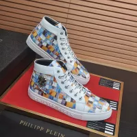 Cheap Philipp Plein PP High Tops Shoes For Men #1387909 Replica Wholesale [$92.00 USD] [ITEM#1387909] on Replica Philipp Plein PP High Tops Shoes