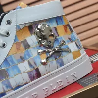 Cheap Philipp Plein PP High Tops Shoes For Men #1387909 Replica Wholesale [$92.00 USD] [ITEM#1387909] on Replica Philipp Plein PP High Tops Shoes