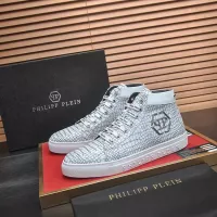 Cheap Philipp Plein PP High Tops Shoes For Men #1387910 Replica Wholesale [$92.00 USD] [ITEM#1387910] on Replica Philipp Plein PP High Tops Shoes