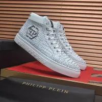 Cheap Philipp Plein PP High Tops Shoes For Men #1387910 Replica Wholesale [$92.00 USD] [ITEM#1387910] on Replica Philipp Plein PP High Tops Shoes