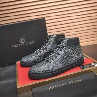 Cheap Philipp Plein PP High Tops Shoes For Men #1387911 Replica Wholesale [$92.00 USD] [ITEM#1387911] on Replica Philipp Plein PP High Tops Shoes