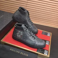 Cheap Philipp Plein PP High Tops Shoes For Men #1387911 Replica Wholesale [$92.00 USD] [ITEM#1387911] on Replica Philipp Plein PP High Tops Shoes