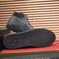 Cheap Philipp Plein PP High Tops Shoes For Men #1387911 Replica Wholesale [$92.00 USD] [ITEM#1387911] on Replica Philipp Plein PP High Tops Shoes