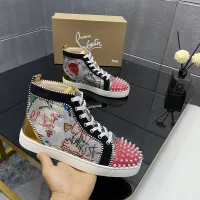 Cheap Christian Louboutin High Top Shoes For Men #1388037 Replica Wholesale [$96.00 USD] [ITEM#1388037] on Replica Christian Louboutin High Top Shoes