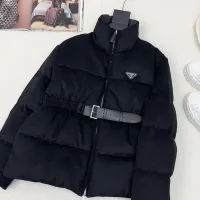 Cheap Prada Down Feather Coat Long Sleeved For Women #1391148 Replica Wholesale [$245.00 USD] [ITEM#1391148] on Replica Prada Down Feather Coat