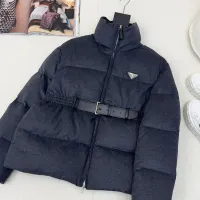 Cheap Prada Down Feather Coat Long Sleeved For Women #1391149 Replica Wholesale [$245.00 USD] [ITEM#1391149] on Replica Prada Down Feather Coat