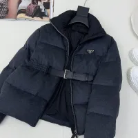 Cheap Prada Down Feather Coat Long Sleeved For Women #1391149 Replica Wholesale [$245.00 USD] [ITEM#1391149] on Replica Prada Down Feather Coat