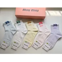 Cheap MIU MIU Socks For Women #1391169 Replica Wholesale [$25.00 USD] [ITEM#1391169] on Replica MIU MIU Socks