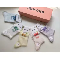 Cheap MIU MIU Socks For Women #1391169 Replica Wholesale [$25.00 USD] [ITEM#1391169] on Replica MIU MIU Socks