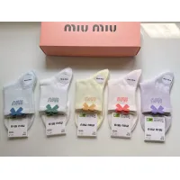 Cheap MIU MIU Socks For Women #1391169 Replica Wholesale [$25.00 USD] [ITEM#1391169] on Replica MIU MIU Socks