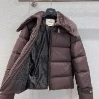 Cheap Fendi Down Feather Coat Long Sleeved For Women #1391741 Replica Wholesale [$290.91 USD] [ITEM#1391741] on Replica Fendi Down Feather Coat