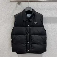 Cheap Prada Down Feather Coat Sleeveless For Women #1391746 Replica Wholesale [$132.00 USD] [ITEM#1391746] on Replica Prada Down Feather Coat