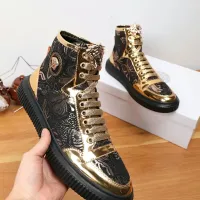 Cheap Versace High Tops Shoes For Men #1391804 Replica Wholesale [$76.00 USD] [ITEM#1391804] on Replica Versace High Tops Shoes
