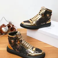 Cheap Versace High Tops Shoes For Men #1391804 Replica Wholesale [$76.00 USD] [ITEM#1391804] on Replica Versace High Tops Shoes