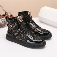 Cheap Versace High Tops Shoes For Men #1391805 Replica Wholesale [$76.00 USD] [ITEM#1391805] on Replica Versace High Tops Shoes