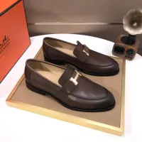 Cheap Hermes Leather Shoes For Men #1391949 Replica Wholesale [$98.00 USD] [ITEM#1391949] on Replica Hermes Leather Shoes