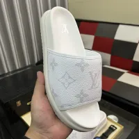 Cheap Louis Vuitton Slippers For Men #1392027 Replica Wholesale [$64.00 USD] [ITEM#1392027] on Replica Louis Vuitton Slippers