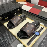 Cheap Louis Vuitton Slippers For Men #1392028 Replica Wholesale [$64.00 USD] [ITEM#1392028] on Replica Louis Vuitton Slippers