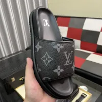 Cheap Louis Vuitton Slippers For Men #1392029 Replica Wholesale [$64.00 USD] [ITEM#1392029] on Replica Louis Vuitton Slippers