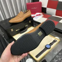 Cheap Salvatore Ferragamo Leather Shoes For Men #1392077 Replica Wholesale [$108.00 USD] [ITEM#1392077] on Replica Salvatore Ferragamo Leather Shoes