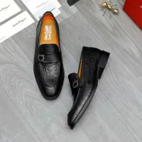 Cheap Salvatore Ferragamo Leather Shoes For Men #1392091 Replica Wholesale [$92.00 USD] [ITEM#1392091] on Replica Salvatore Ferragamo Leather Shoes